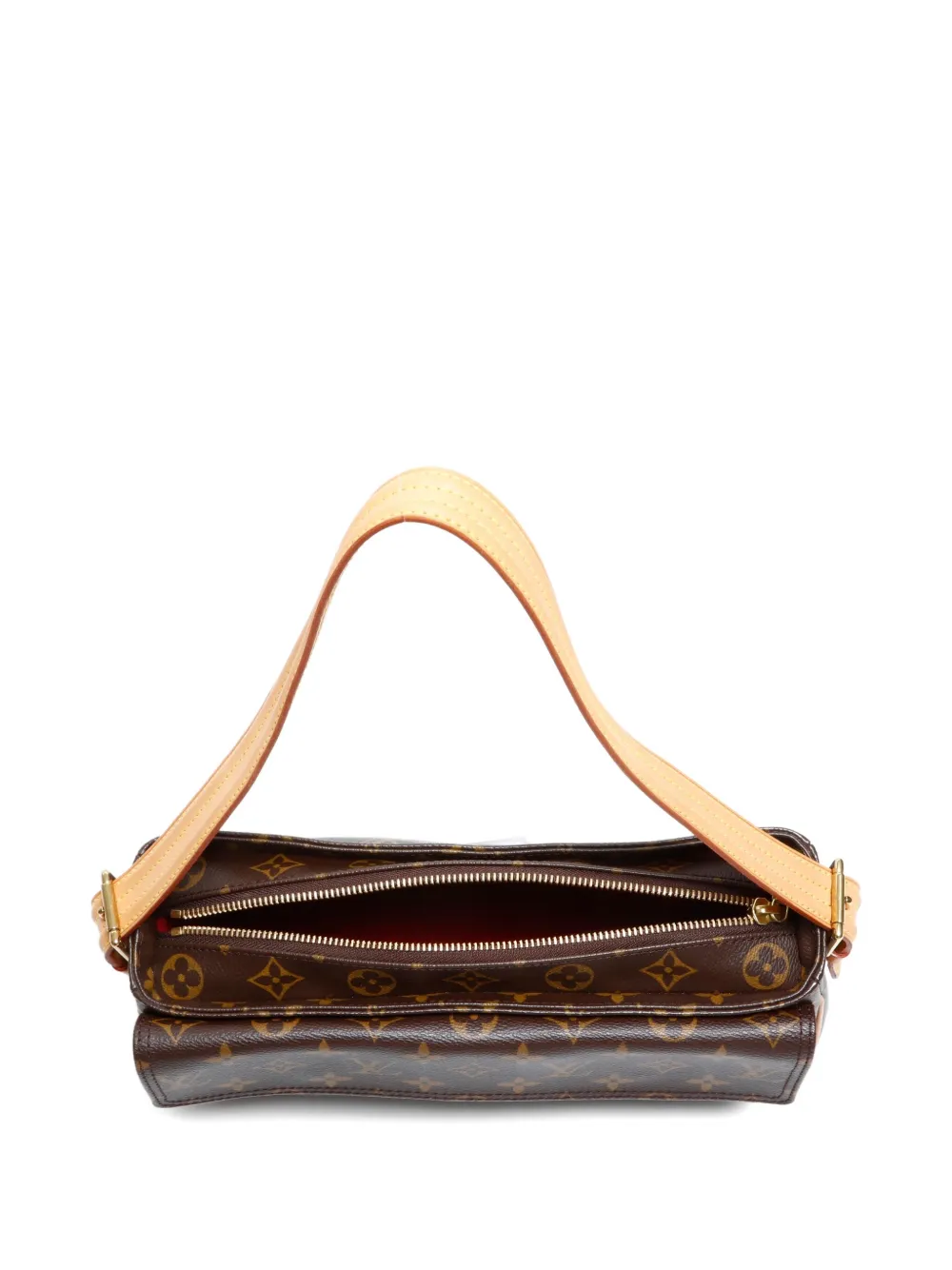 Pre-owned Louis Vuitton 2003 Vivacite Mm Monogram Shoulder Bag In Brown