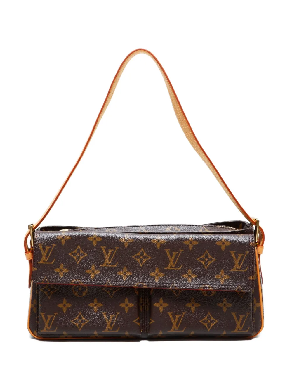 Pre-owned Louis Vuitton 2003 Vivacite Mm Monogram Shoulder Bag In Brown