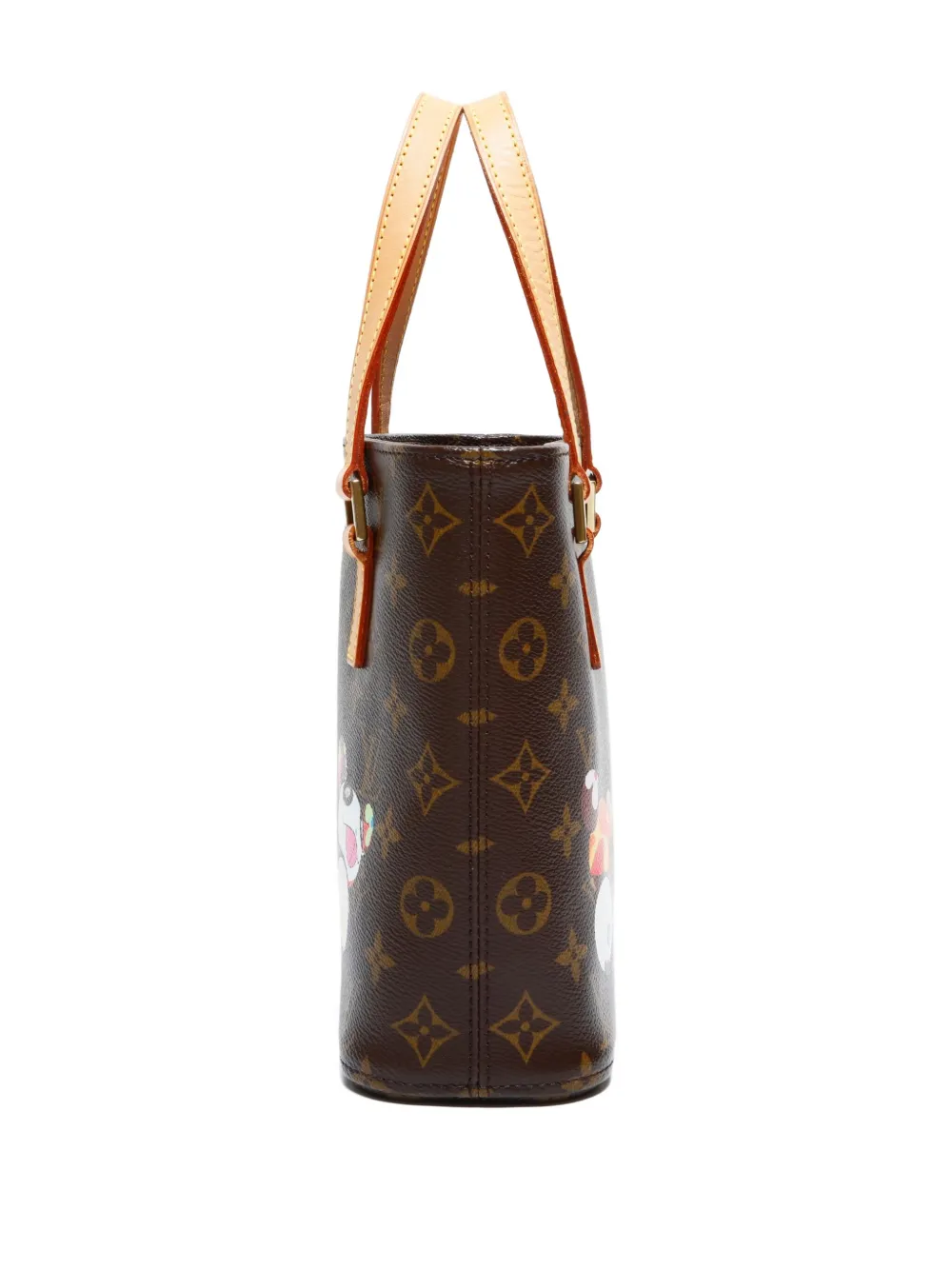 Pre-owned Louis Vuitton X Takashi Murakami 2004 Panda Vavin Pm Monogram Tote Bag In Brown