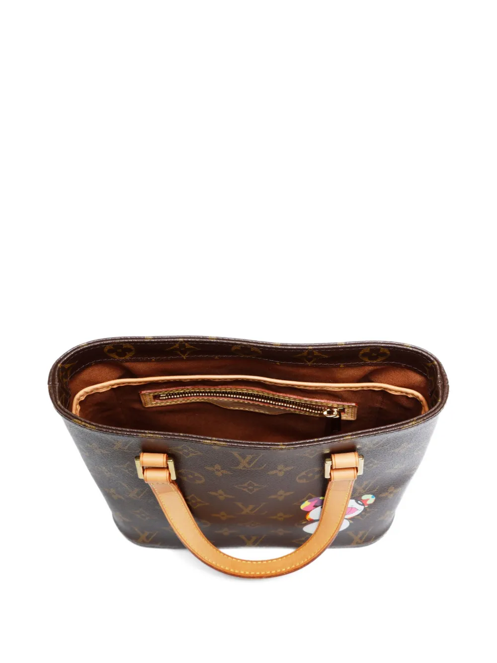 Pre-owned Louis Vuitton X Takashi Murakami 2004 Panda Vavin Pm Monogram Tote Bag In Brown