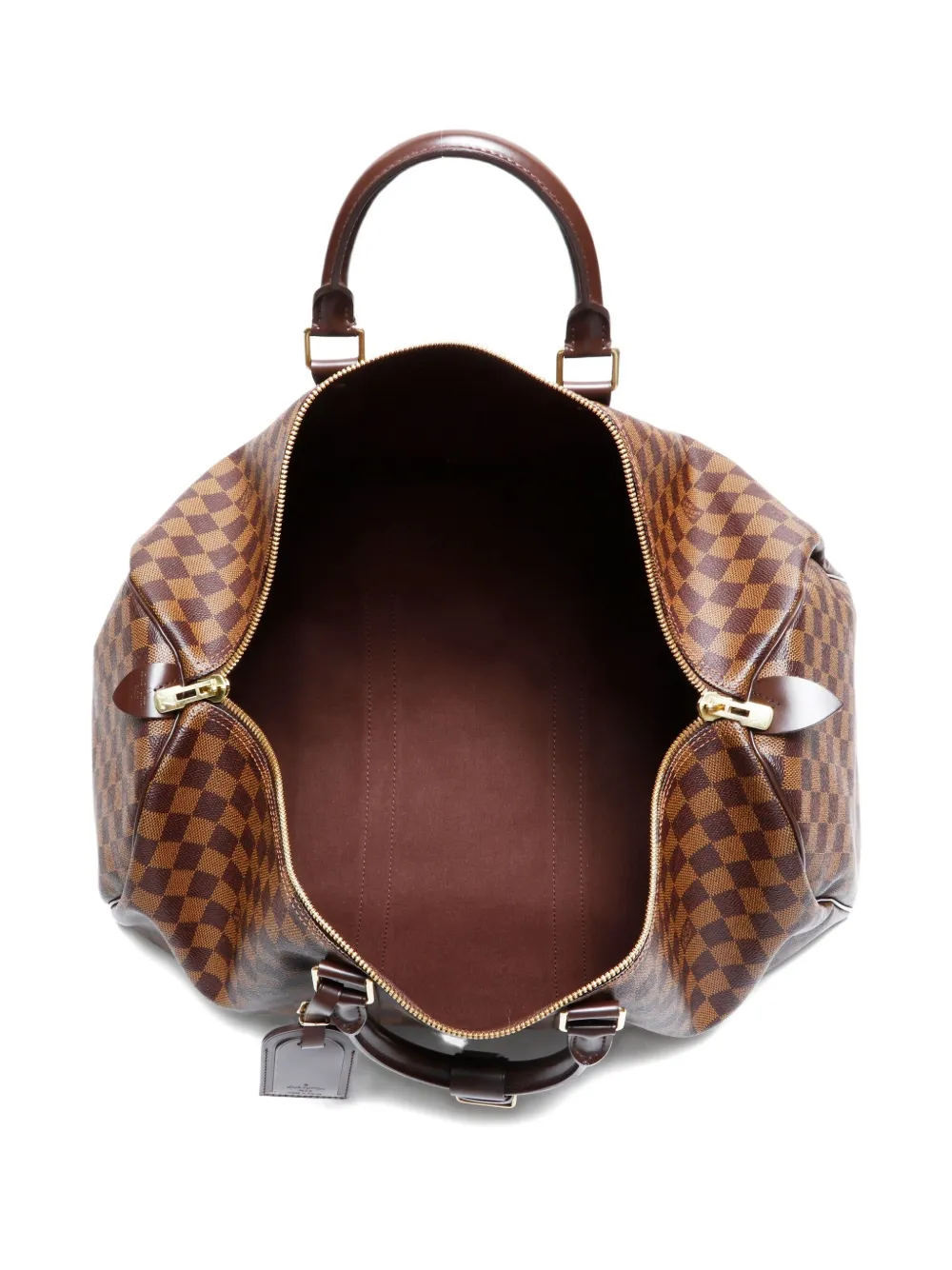 Pre-owned Louis Vuitton 2007 Damier Keepall Boston 50 Luggage In Brown