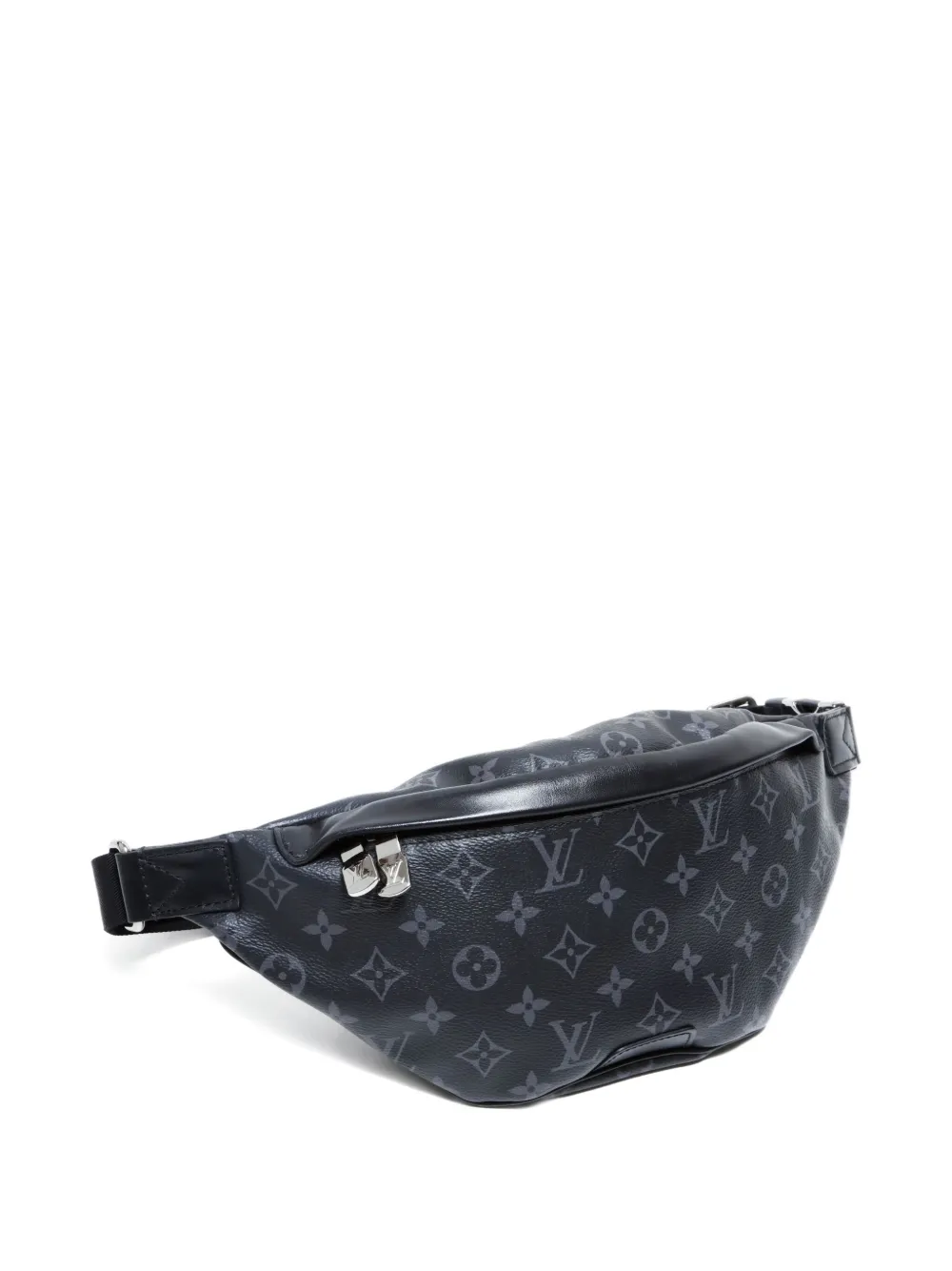 Pre-owned Louis Vuitton 2021-2025 Discovery Bumbag Pm Monogram Eclipse Belt Bag In Black