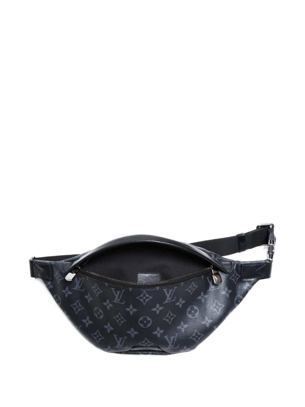 Pre-owned Louis Vuitton 2021-2025 Discovery Bumbag Pm Monogram Eclipse Belt Bag In Black