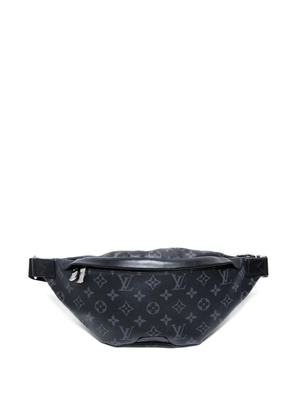 Pre-owned Louis Vuitton 2021-2025 Discovery Bumbag Pm Monogram Eclipse Belt Bag In Black