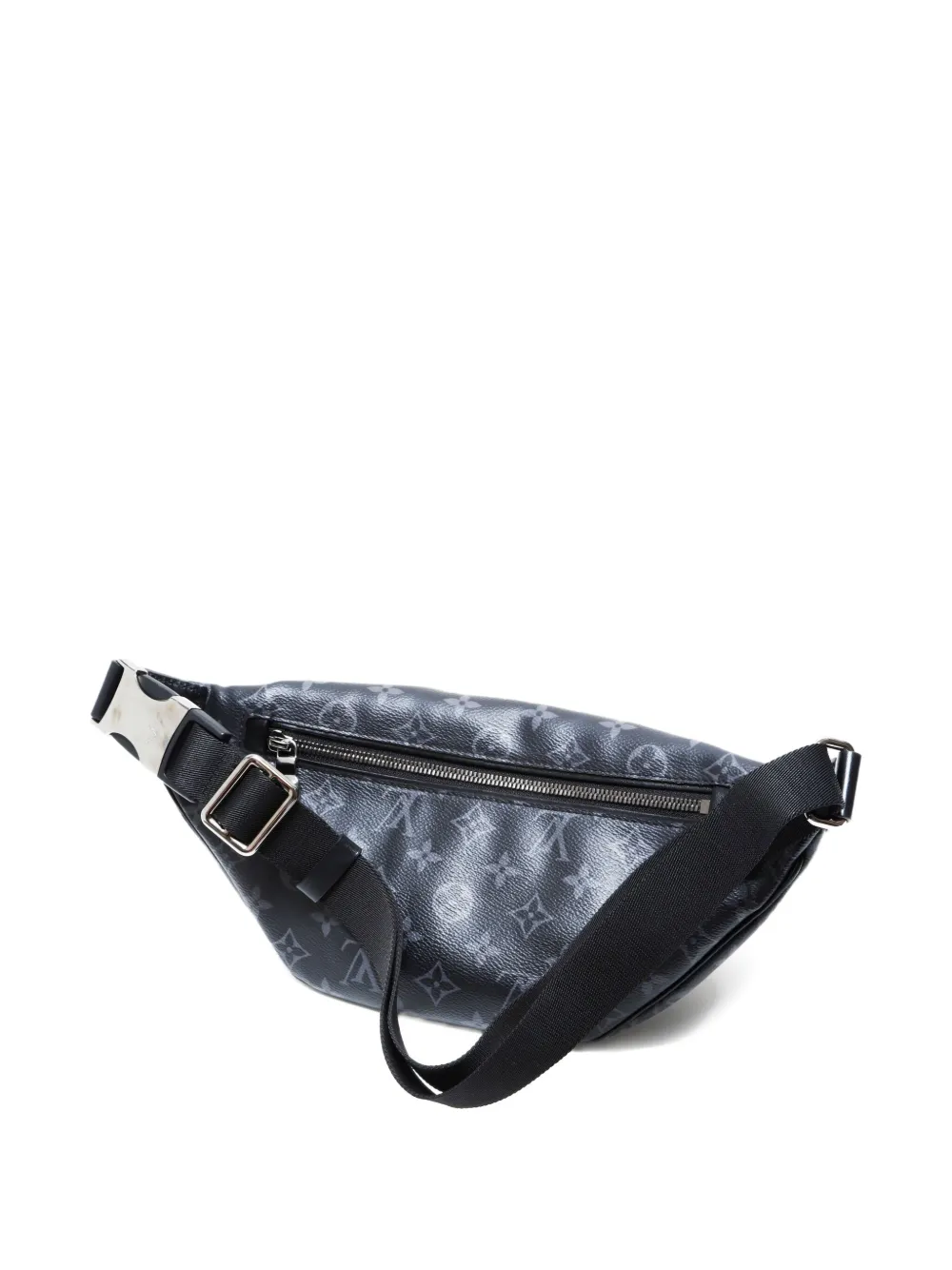 Pre-owned Louis Vuitton 2021-2025 Discovery Bumbag Pm Monogram Eclipse Belt Bag In Black