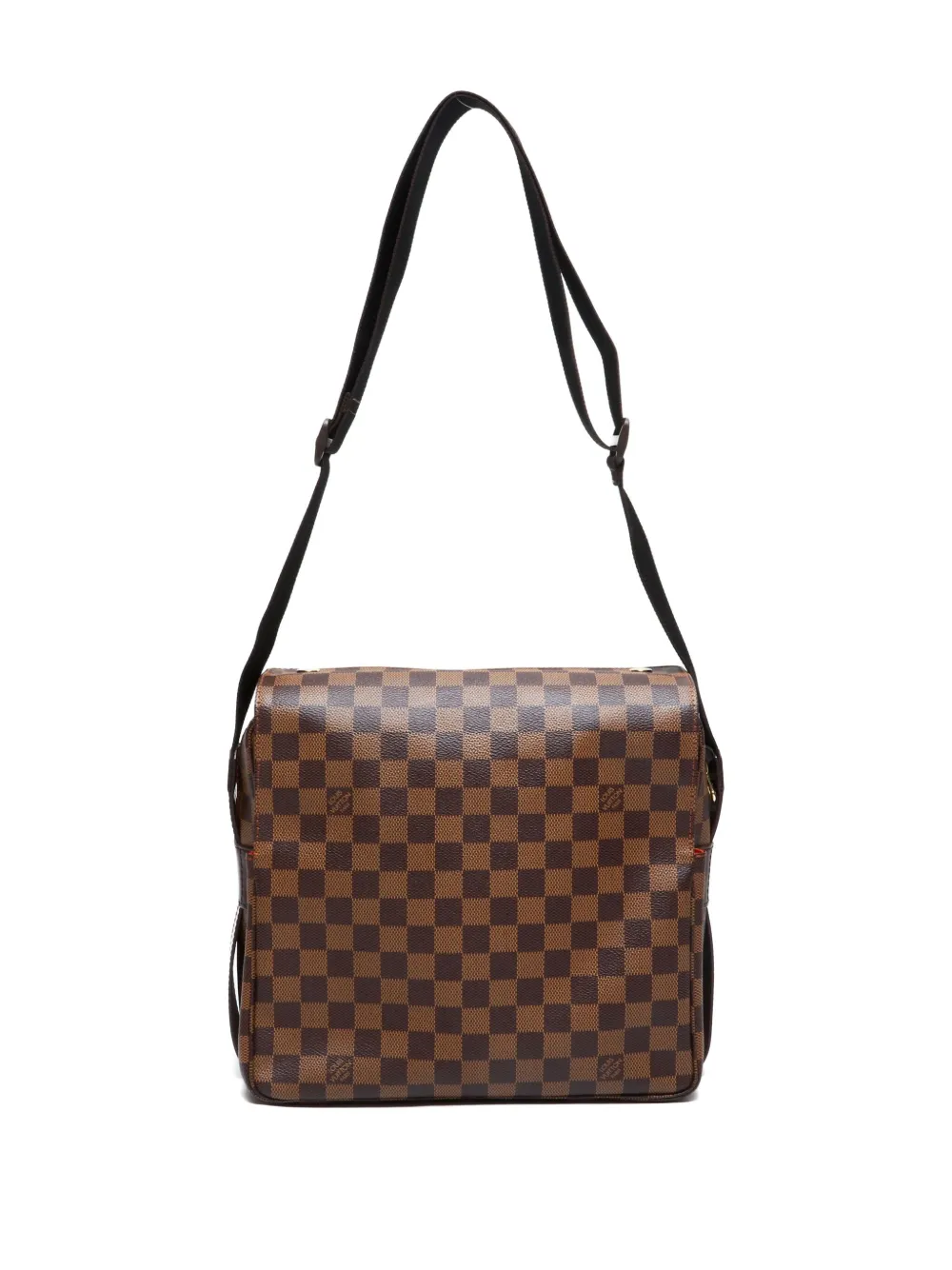Pre-owned Louis Vuitton 2004 Naviglio Damier Shoulder Bag In Brown