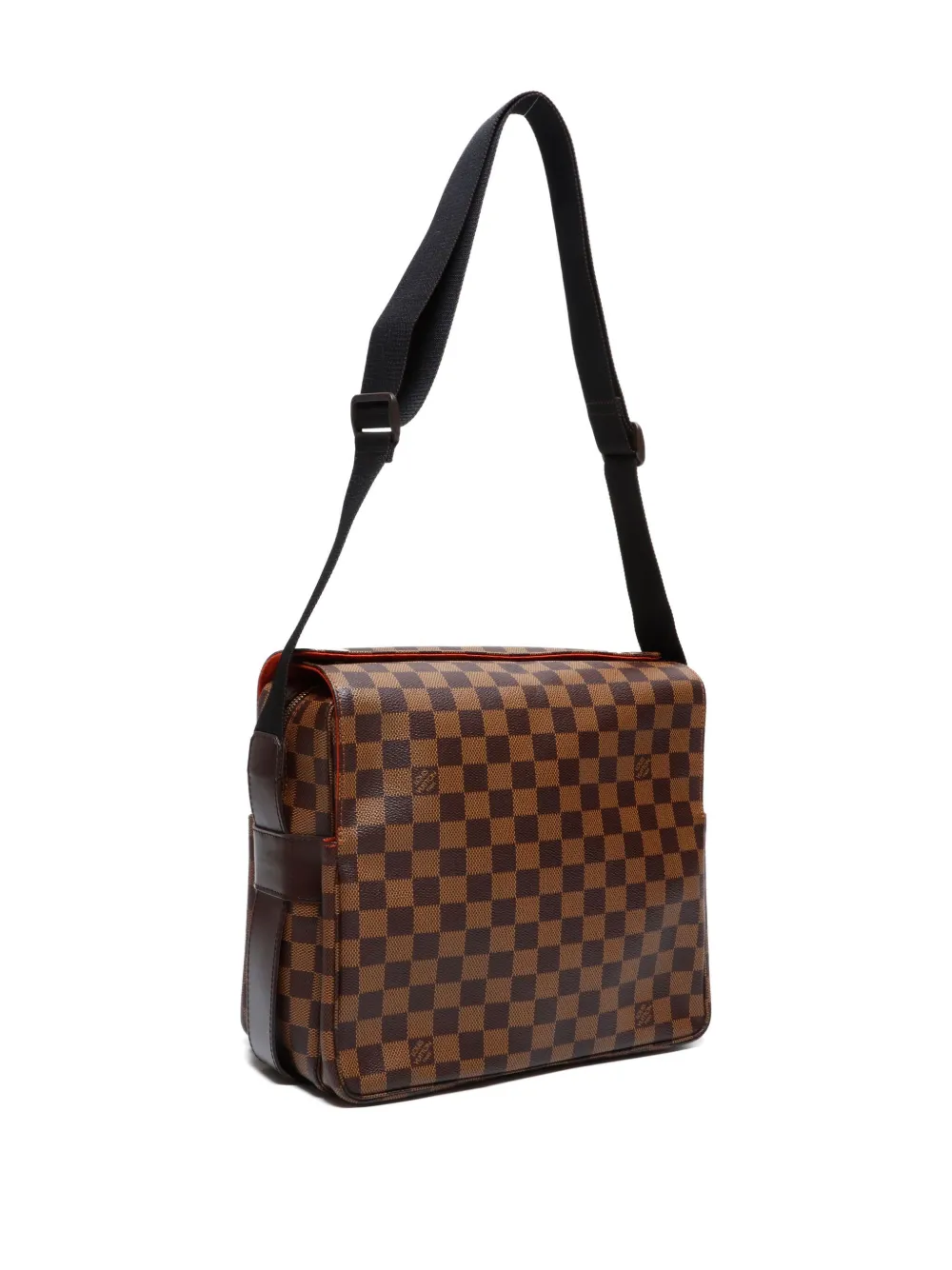 Pre-owned Louis Vuitton 2004 Naviglio Damier Shoulder Bag In Brown