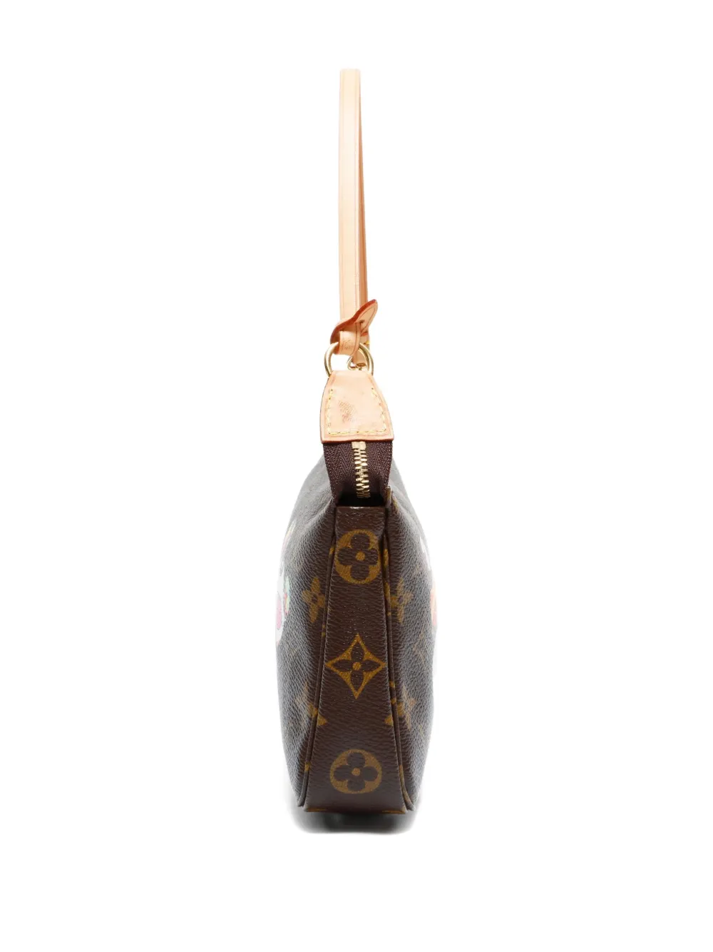 Pre-owned Louis Vuitton X Takashi Murakami 2004 Monogram Panda Pochette Accessoires Shoulder Bag In Brown
