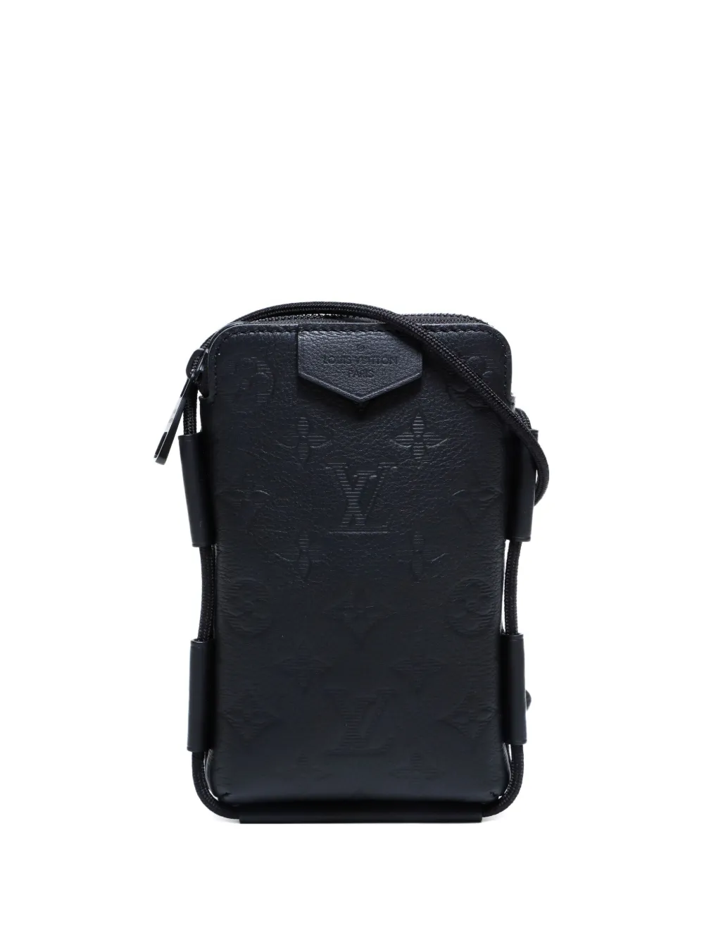 Louis Vuitton Pre-Owned Lace Up Monogram-Shadow axelremsväska från 2021-2025 | svart | Image 1