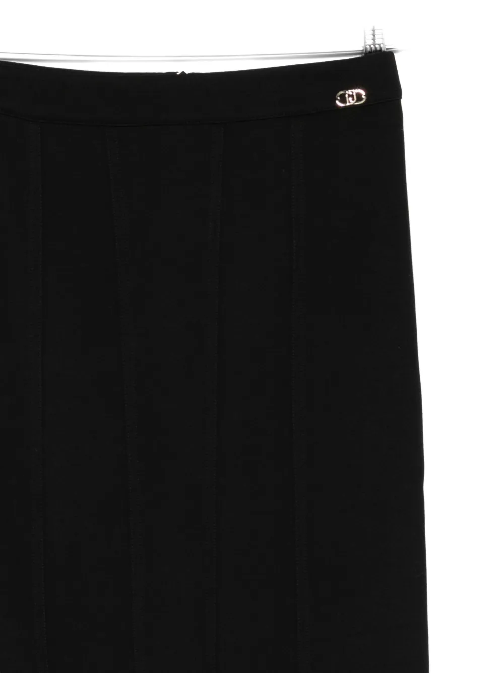 Liu •jo Logo-plaque Midi Skirt In Black