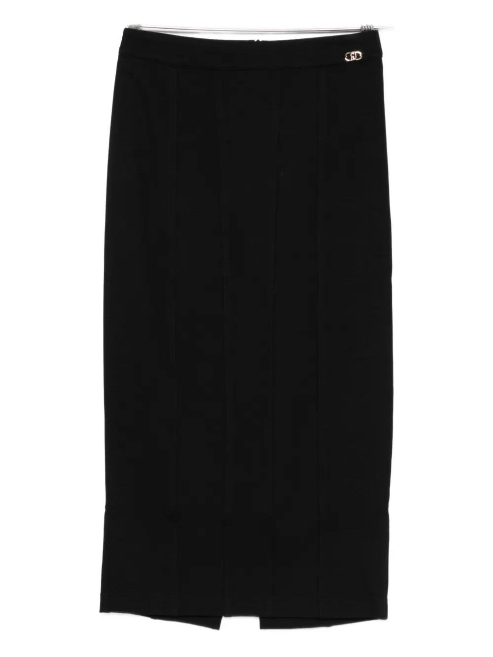 Liu •jo Logo-plaque Midi Skirt In Black