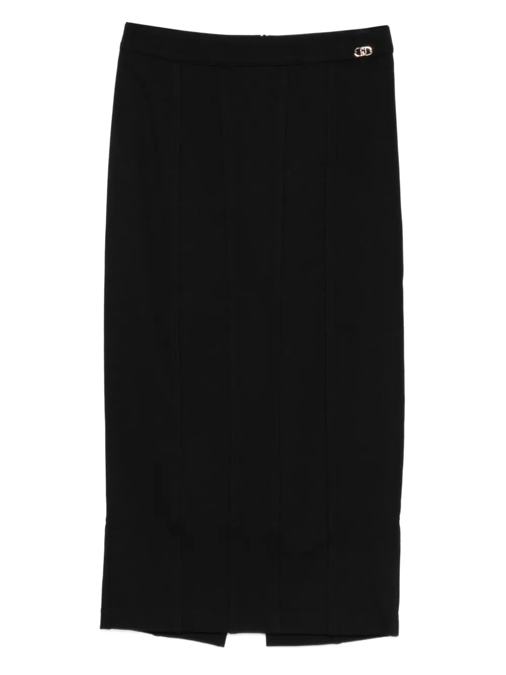 LIU JO falda midi con placa del logo | negro | Image 1