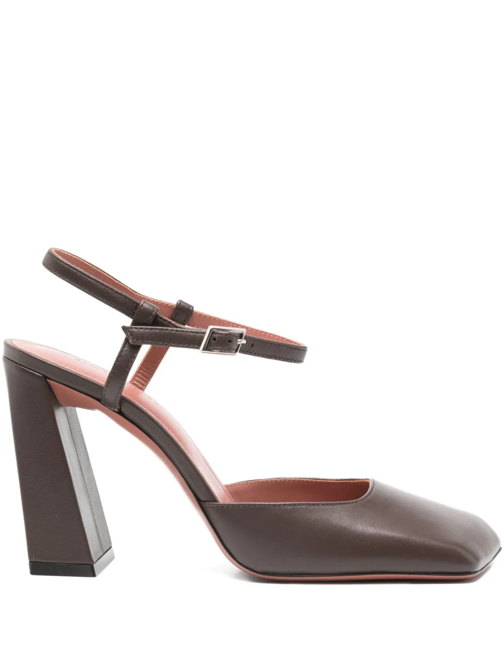 Amina Muaddi 95mm Charlotte pumps Bruin