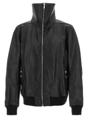 レザー ジップ パーカー ジャケット 本革 Rick Owens LGB Rick Owens（リックオウエンス） レザージャケット - FARFETCH