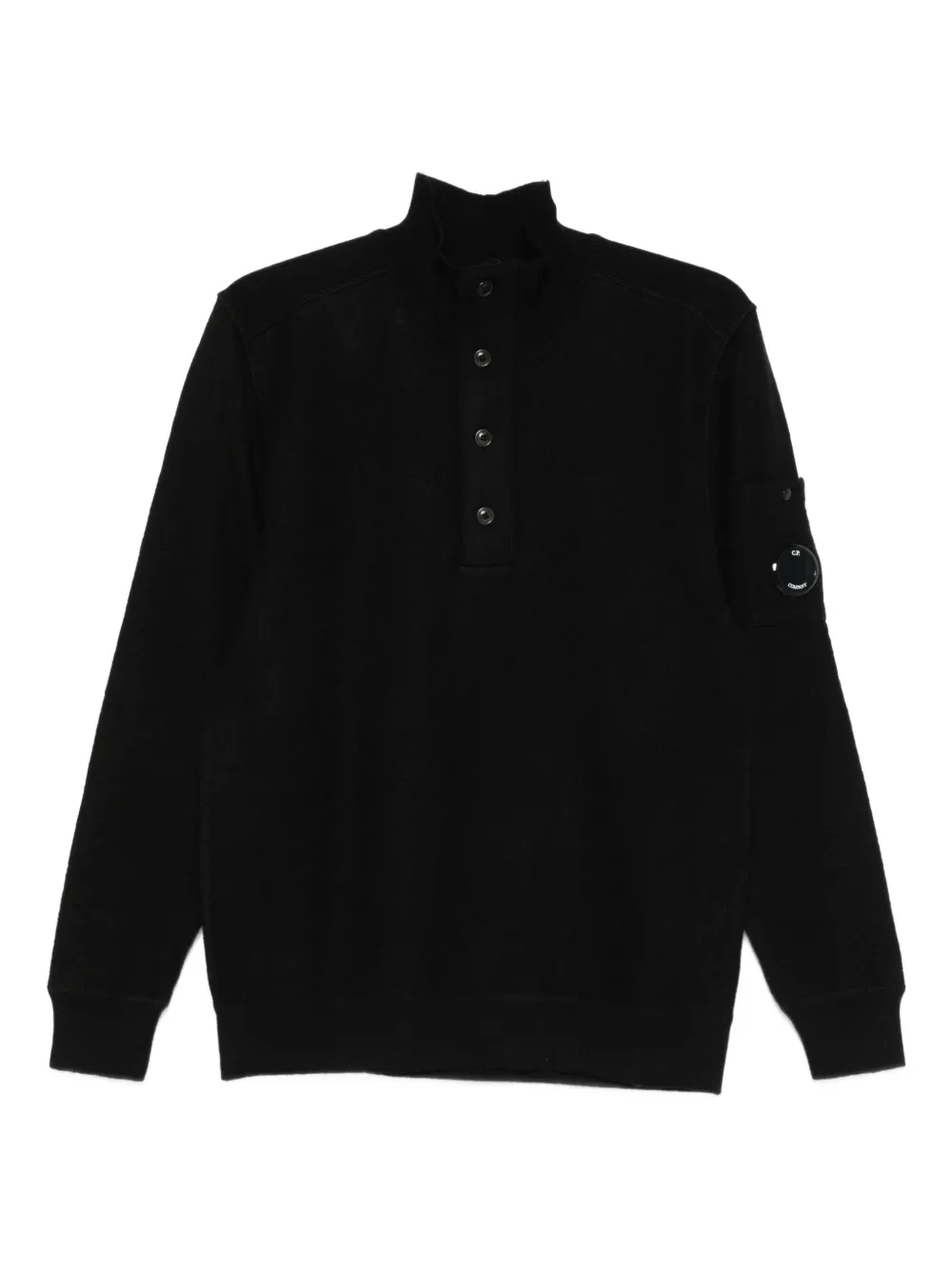 C.P. Company Poloshirt mit Logo-Patch | Schwarz | Image 1