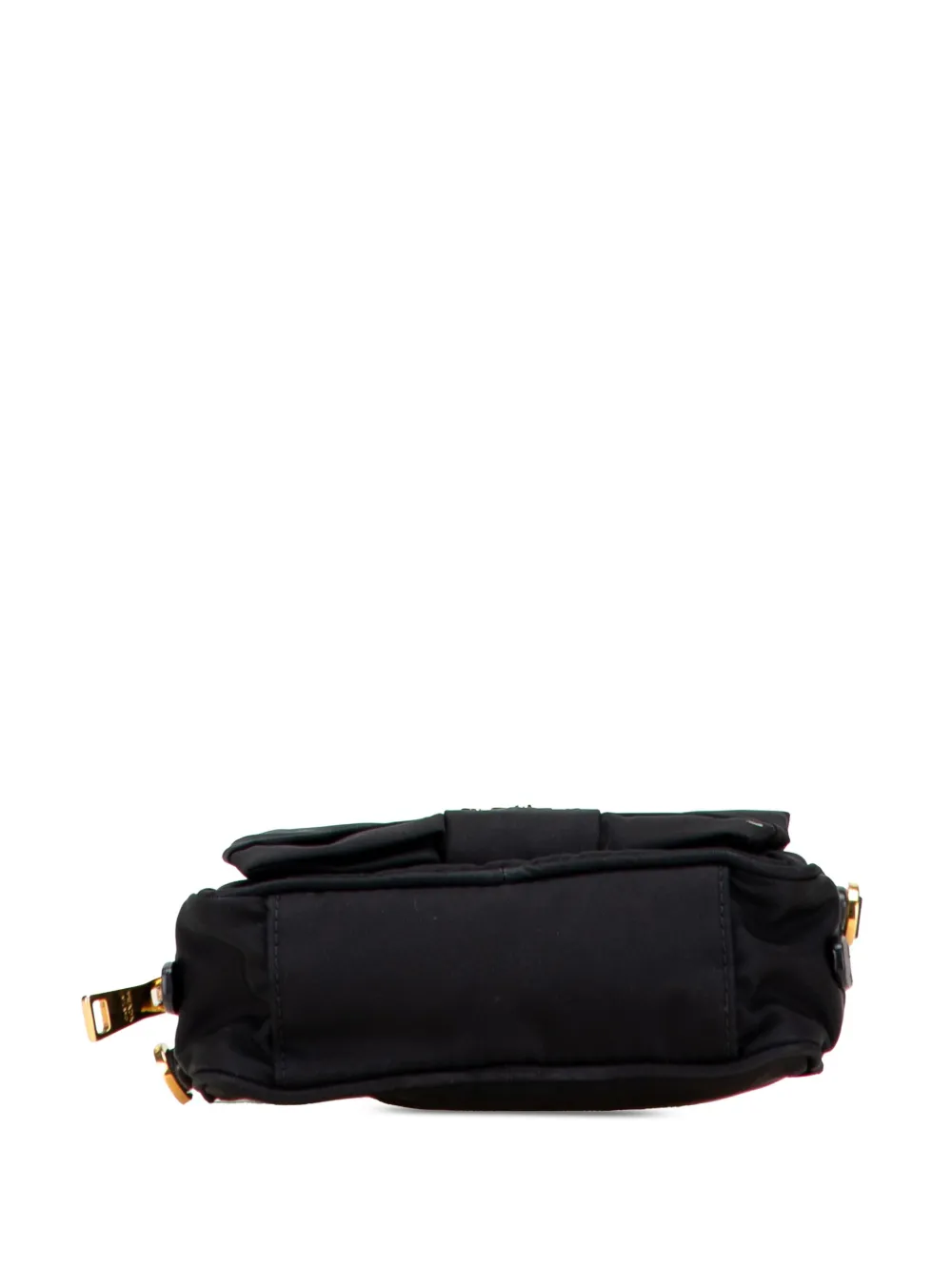 Pre-owned Prada 2013-2025 Tessuto Fiocco Bow Camera Bag Crossbody Bag In Black