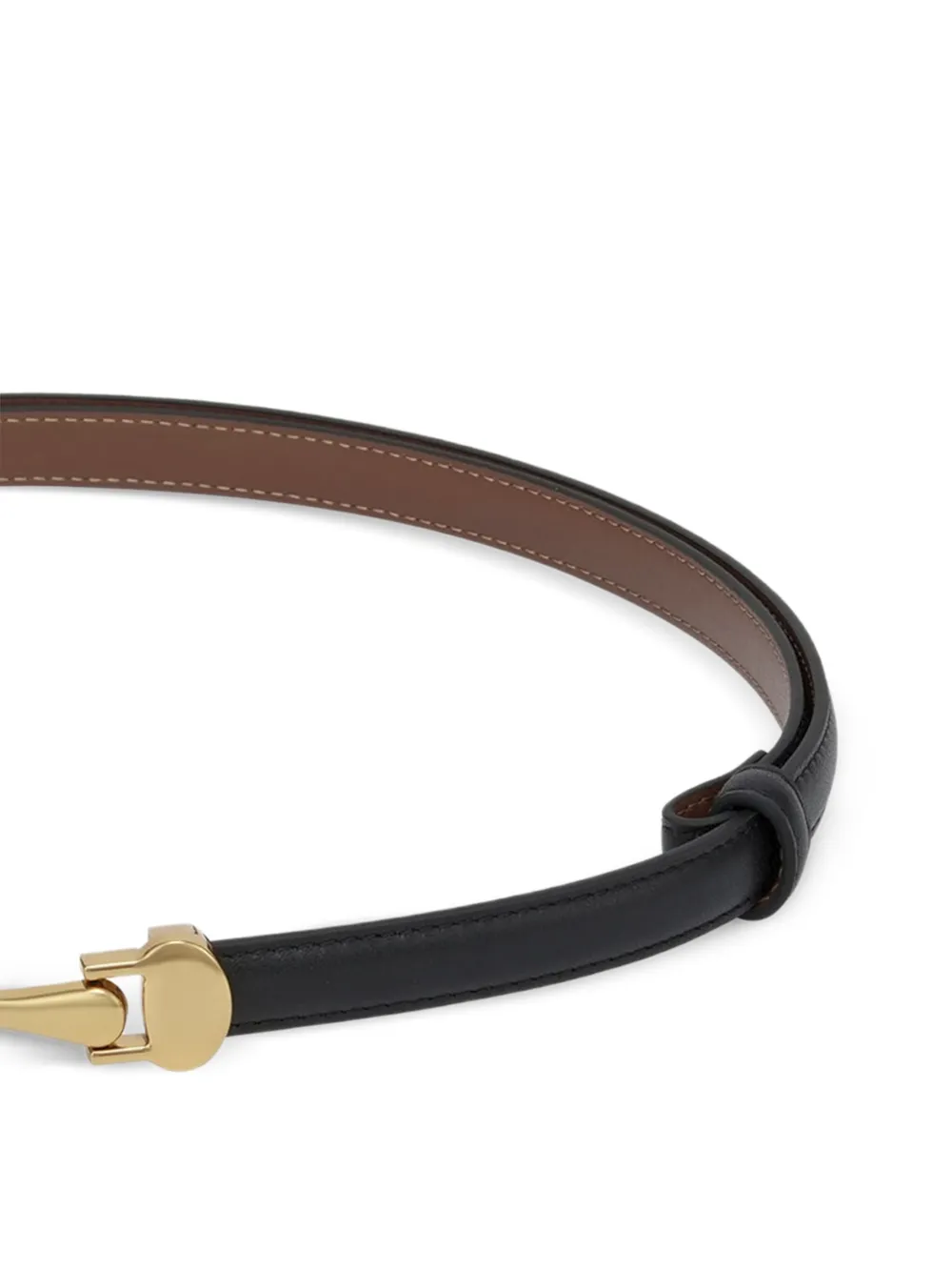 POTAMY Leren riem - Zwart