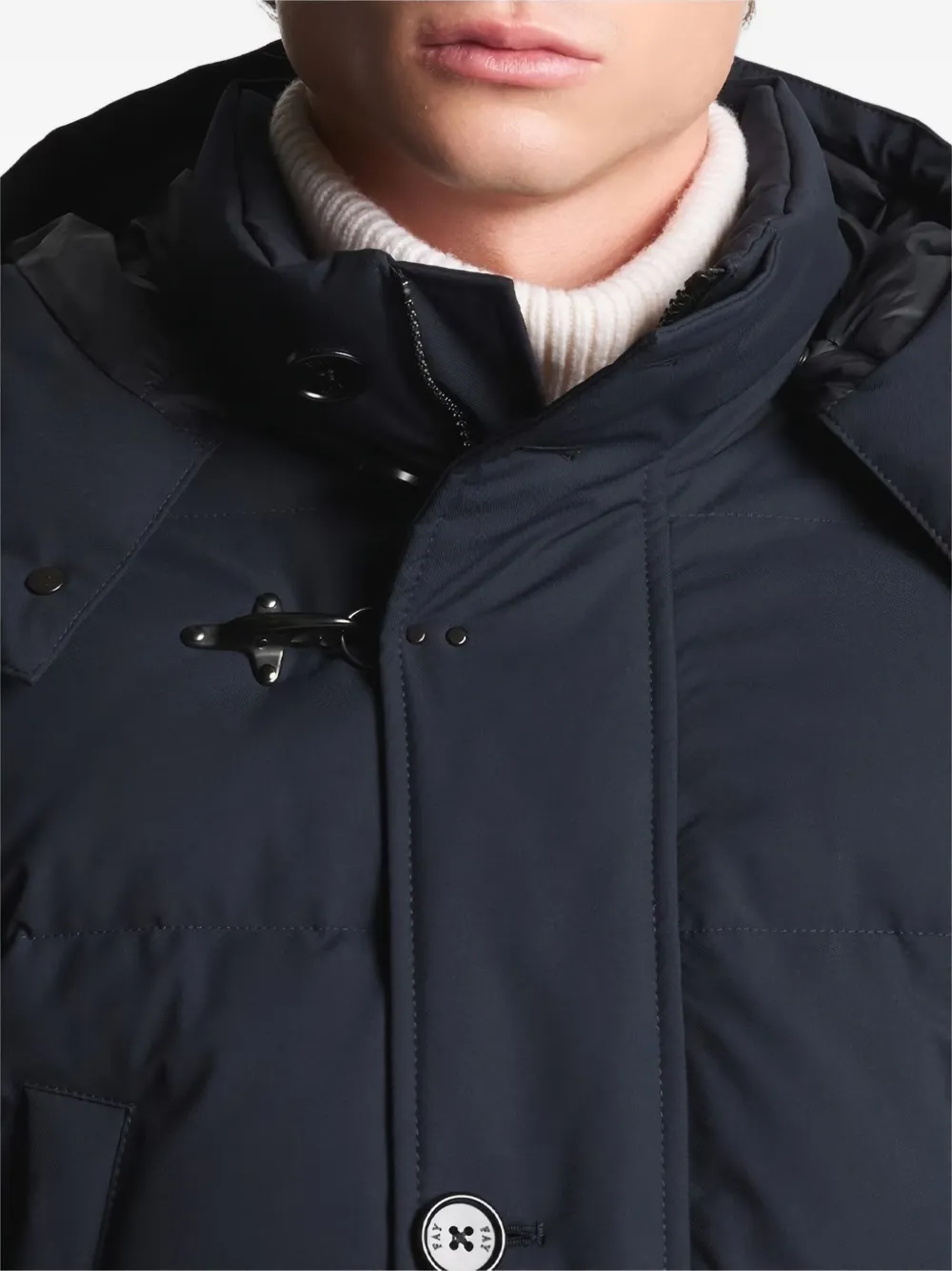 Fay Jakna gabardine parka Blauw