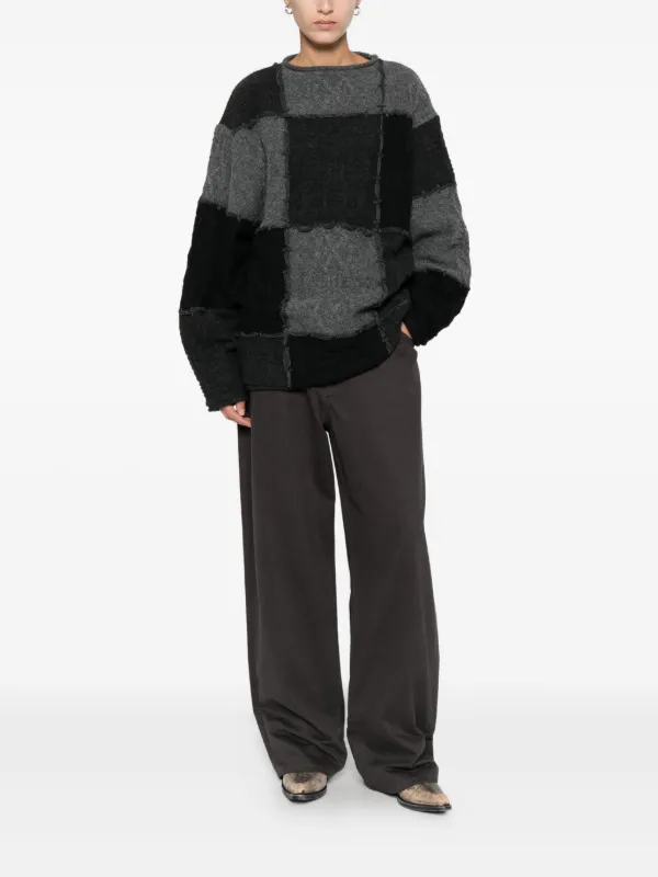 Ader Error パッチワーク クルーネックセーター | グレー | FARFETCH JP