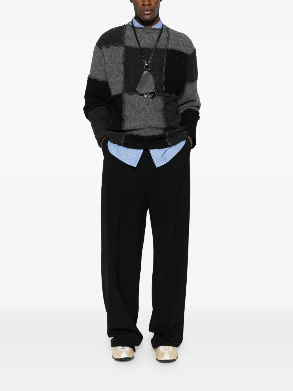 Ader Error patchwork crew-neck sweater | Knitted Sweaters | Image 2