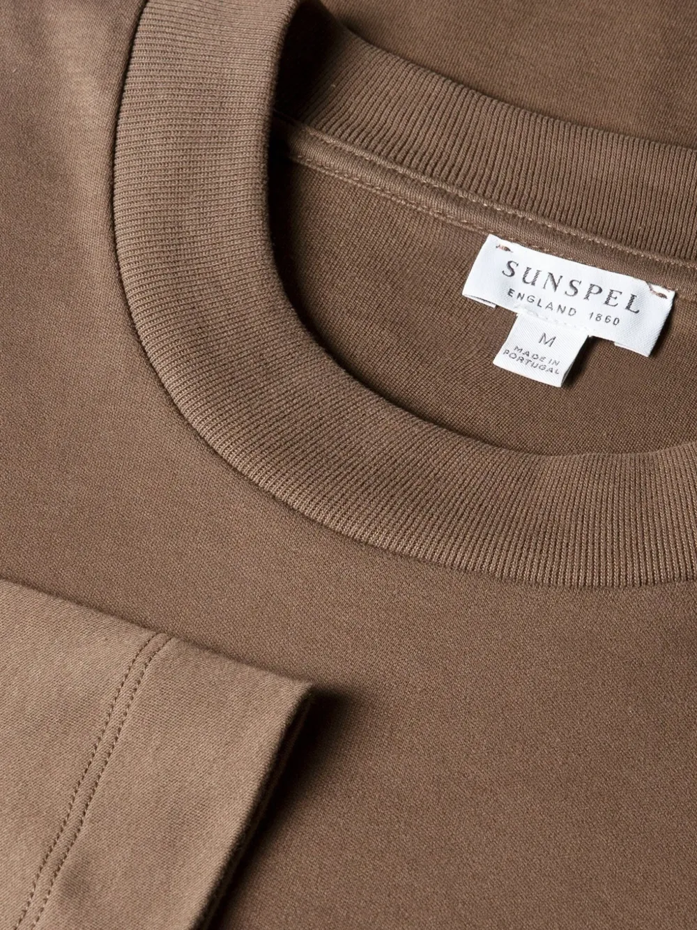 Sunspel Long-sleevet-shirt In Brown