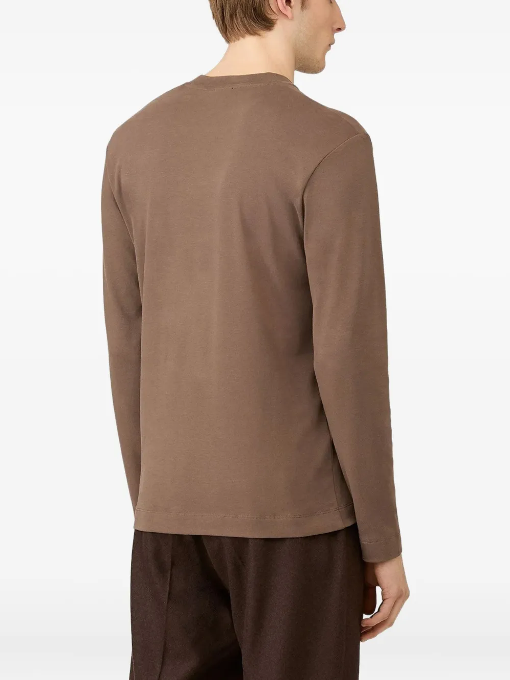 Sunspel Long-sleevet-shirt In Brown