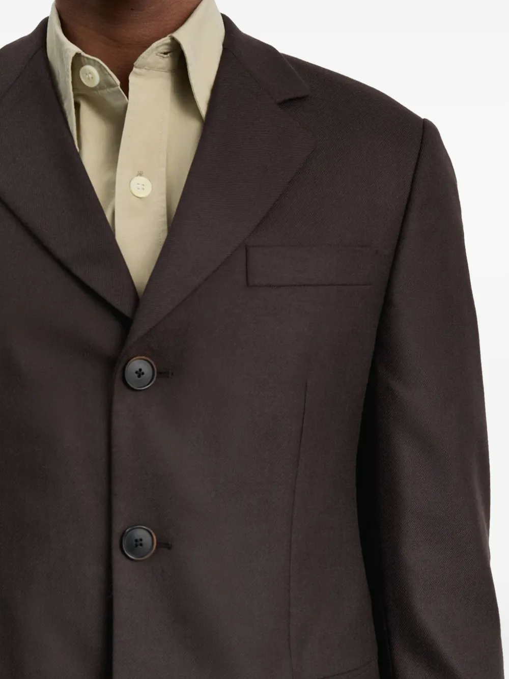 Another Aspect 1.0 blazer met enkele rij knopen Bruin