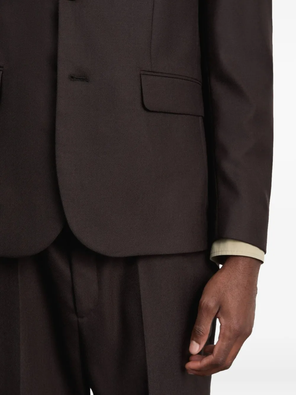 Another Aspect 1.0 blazer met enkele rij knopen Bruin