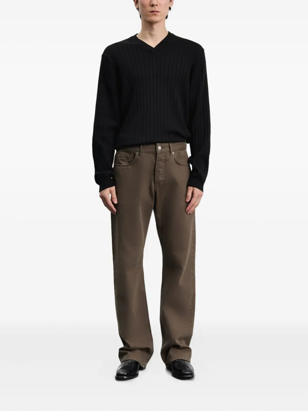 Another Aspect 3.0 logo-patch jeans - Bruin