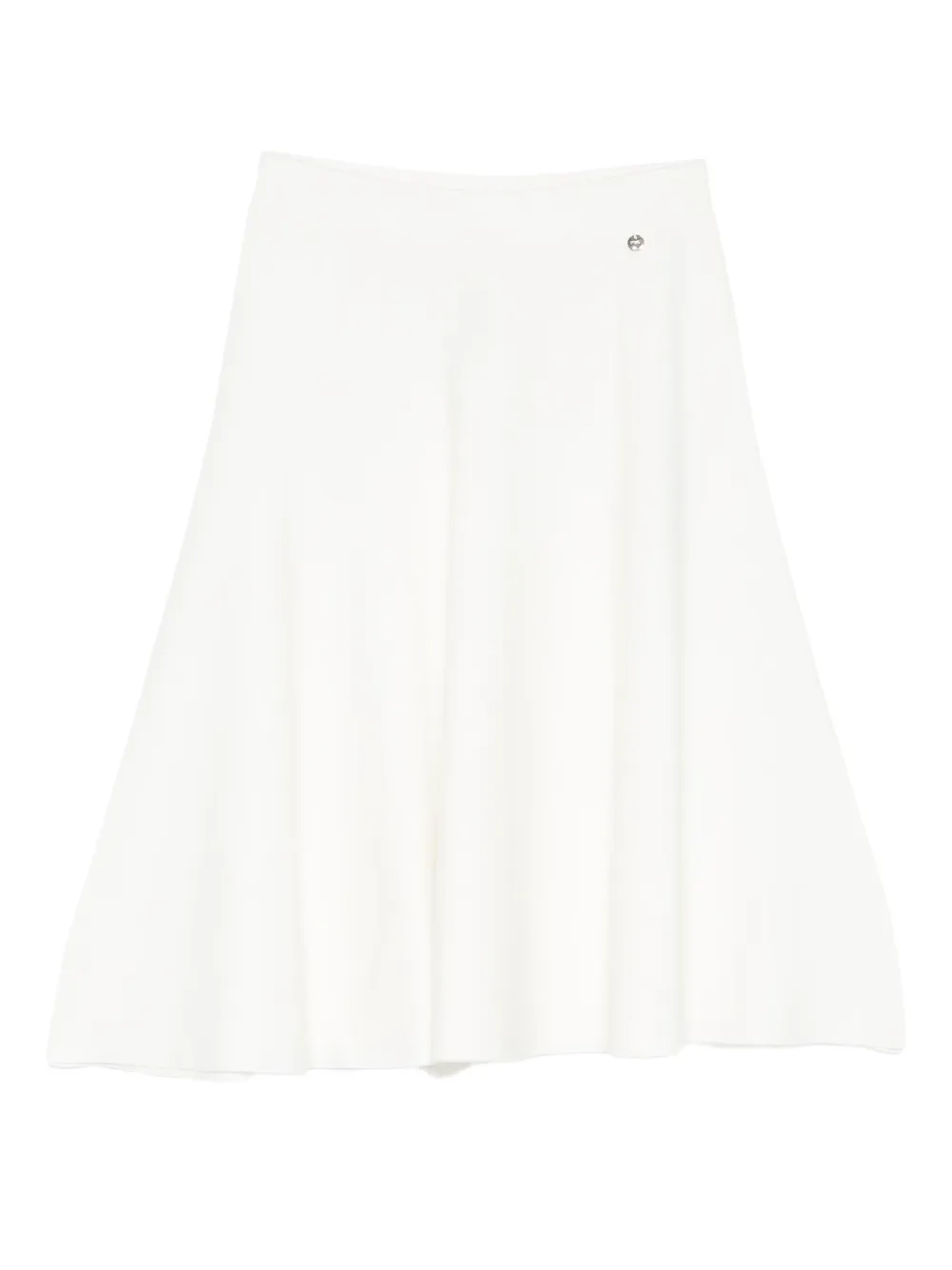LIU JO jupe mi-longue à design plissé | blanc | Image 1