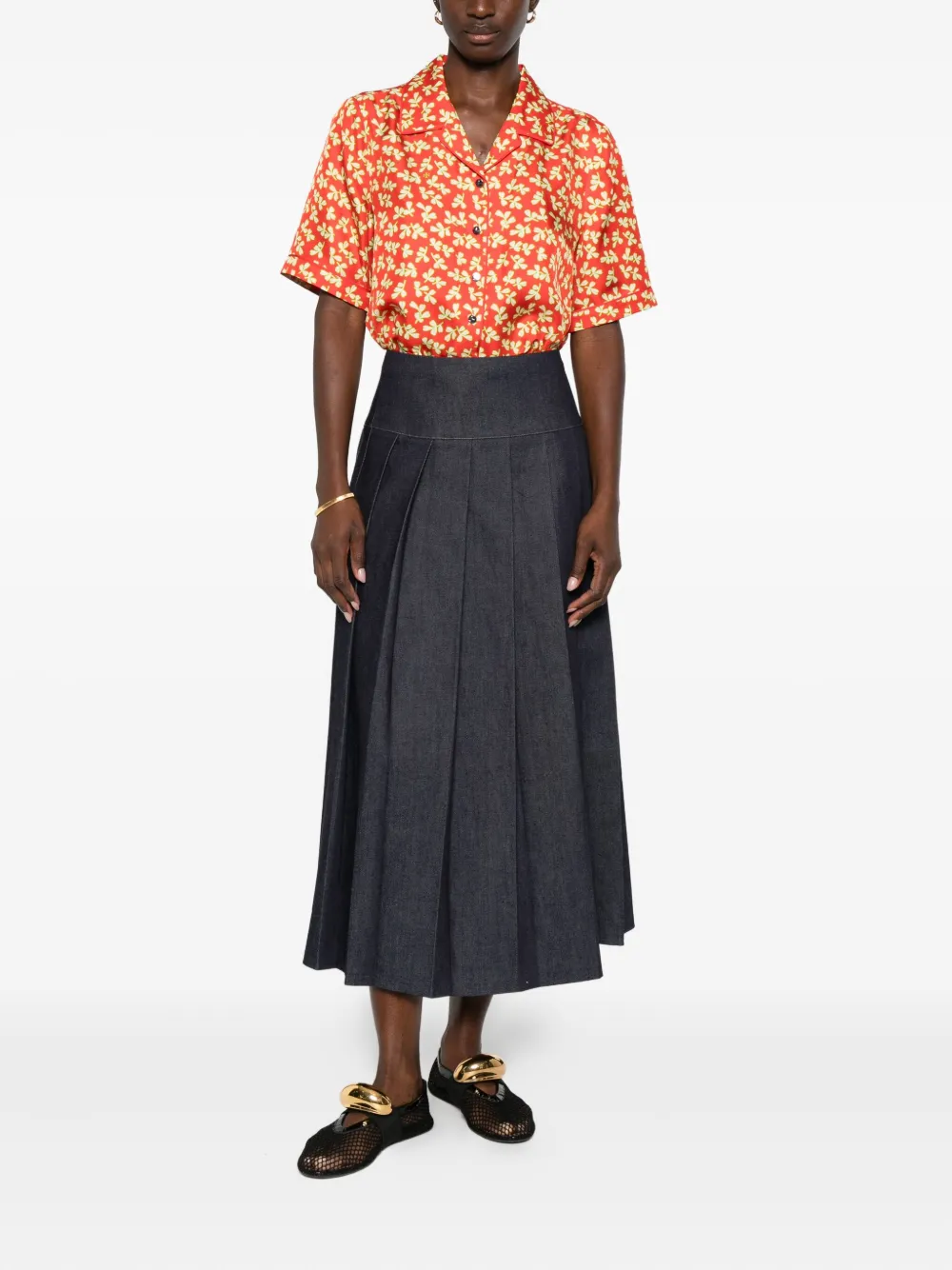 Tory Burch Zijden blouse met bloemenprint - 0525 RED