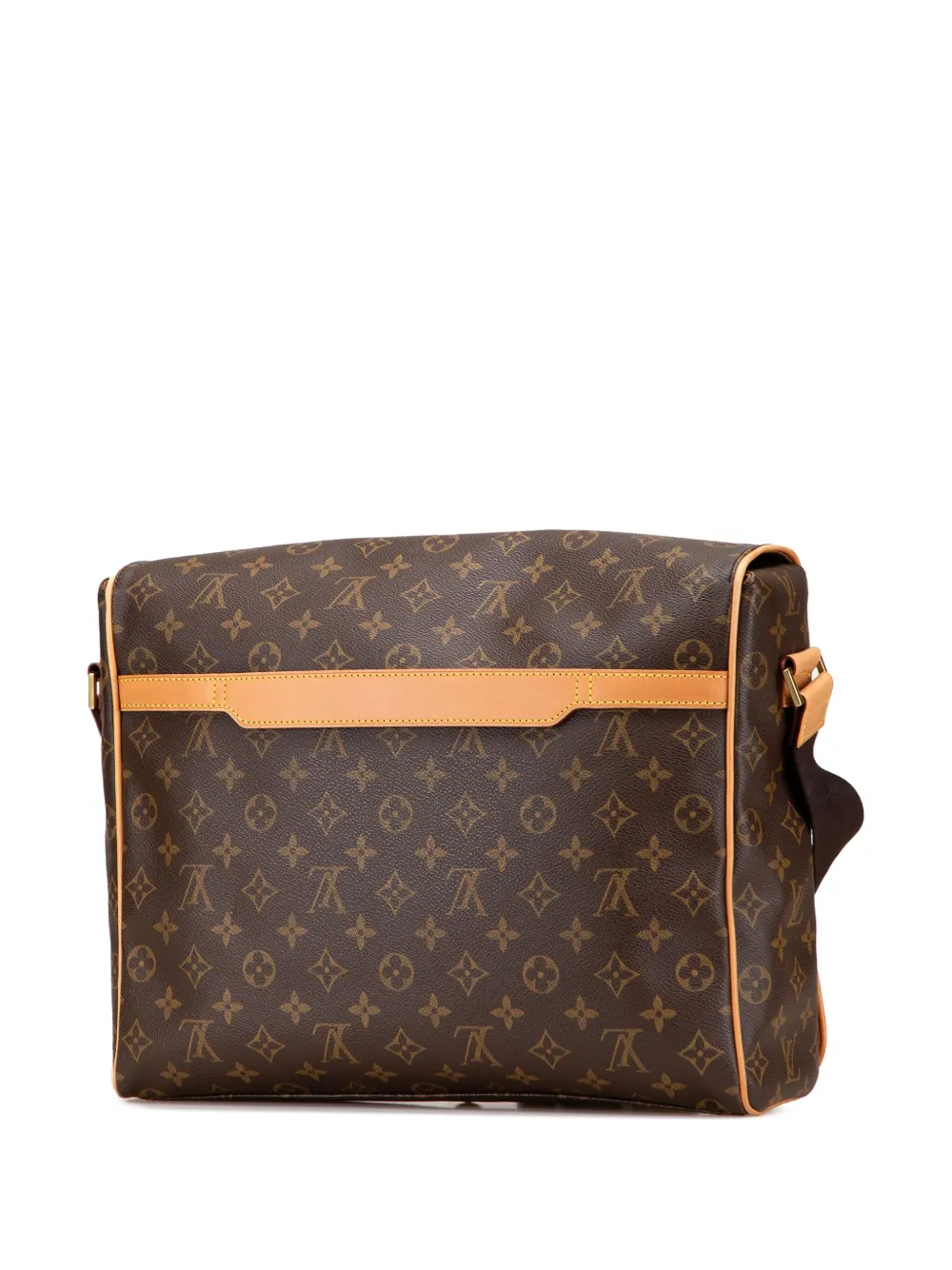 Pre-owned Louis Vuitton 2001 Monogram Abbesses Crossbody Bag In Brown