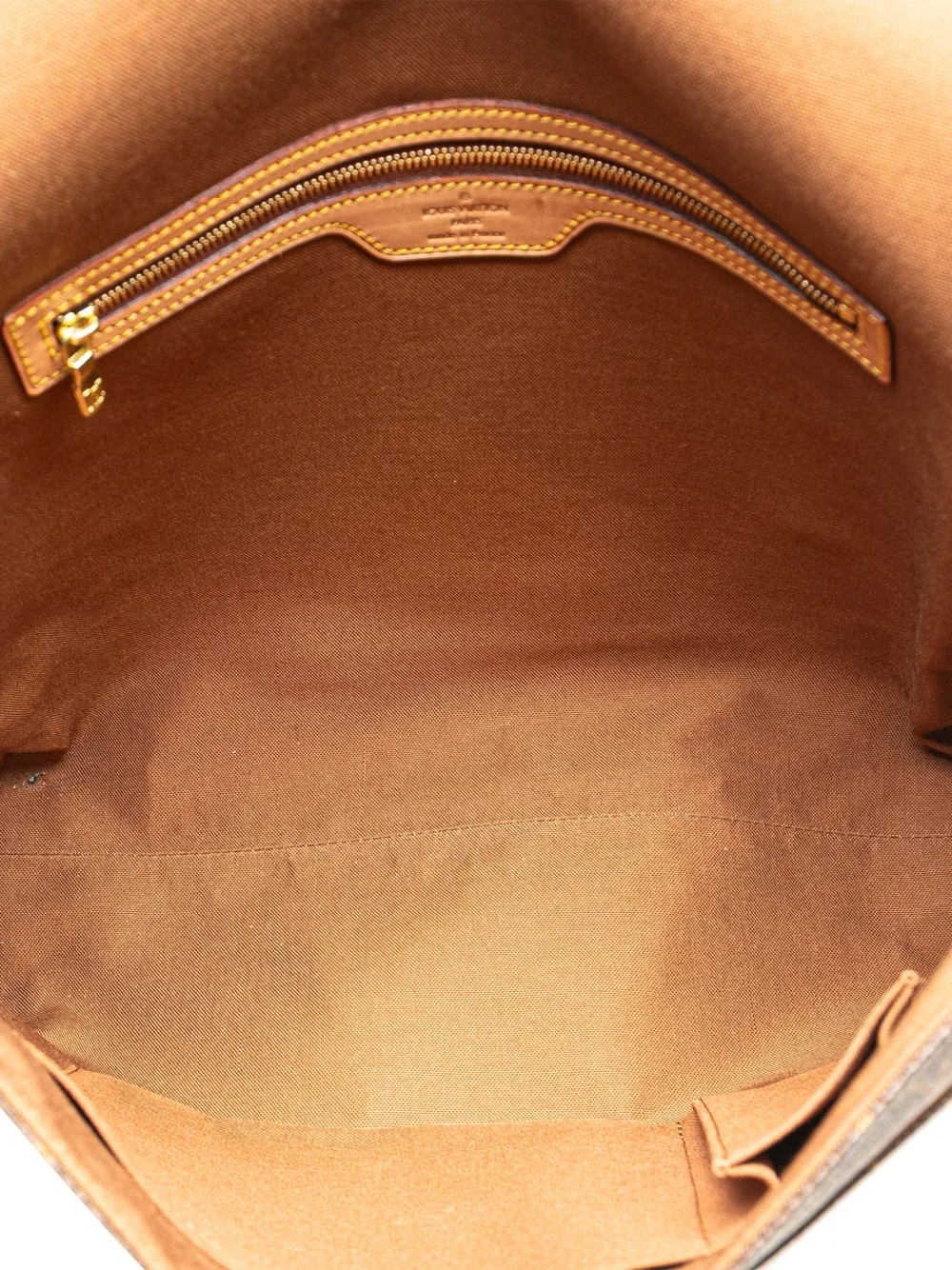 Pre-owned Louis Vuitton 2001 Monogram Abbesses Crossbody Bag In Brown