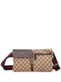 Gucci Pre-Owned 2000-2015 GG Canvas Web Double Pocket belt bag - Brown