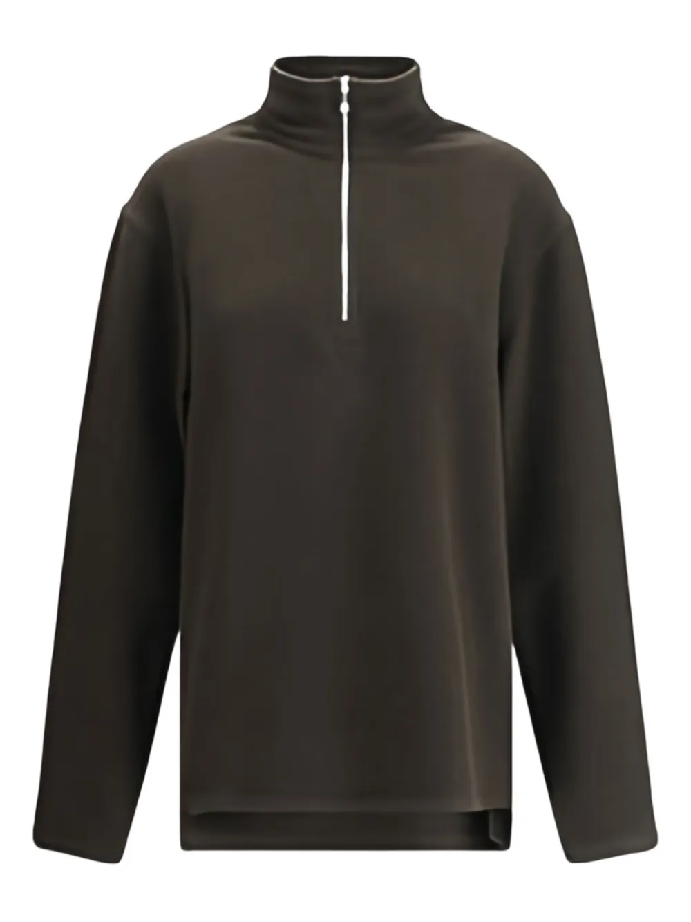 Rier half-zip standing collar jacket | Brown | Image 1