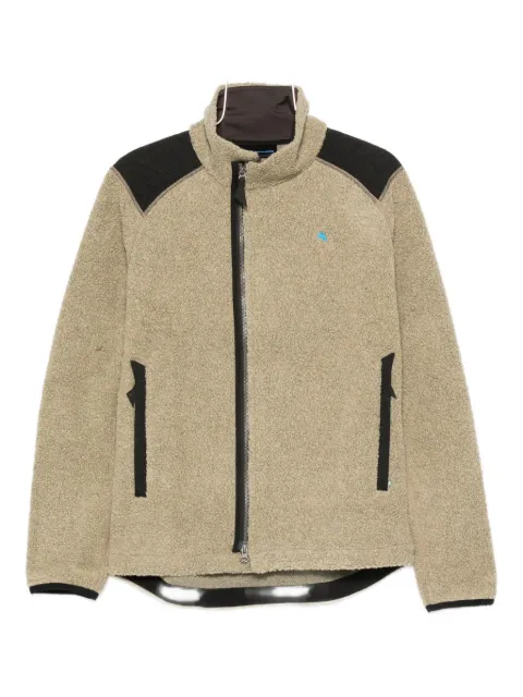 Klättermusen chamarra con panel en el hombro y cierre