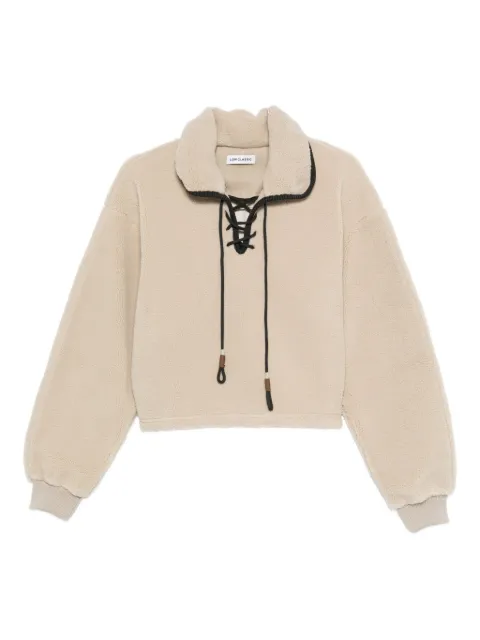 Low Classic lace-up fleece sweatshirt 