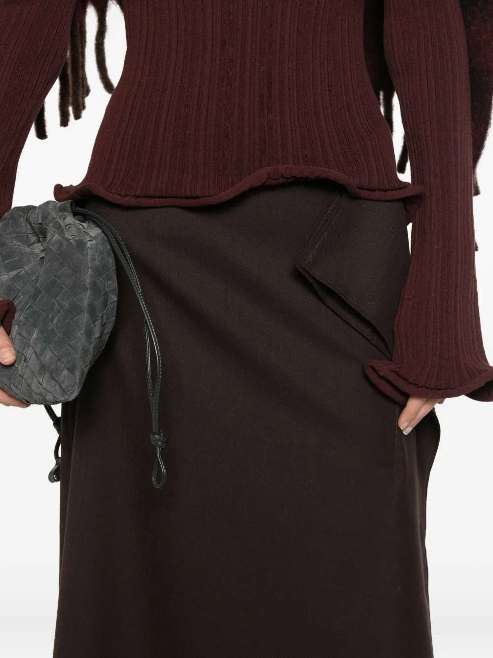 Button Slit Skirt