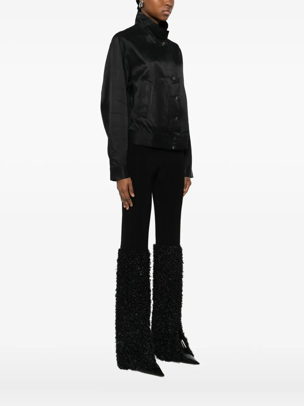 Our Legacy Twill Cropped Jacket In Black
