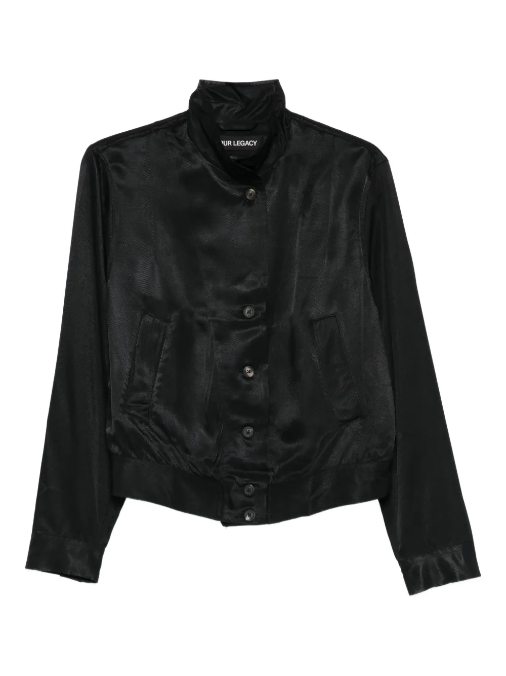 OUR LEGACY twill cropped jacket - Schwarz