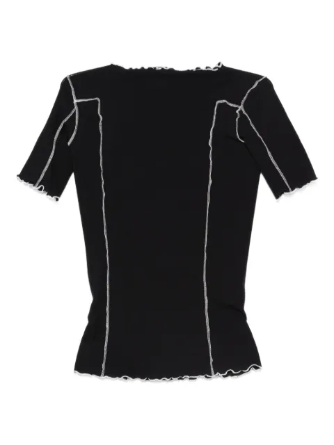 Baserange top tejido de canalé con costuras expuestas