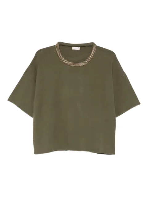 LIU JO top manga corta con apliques