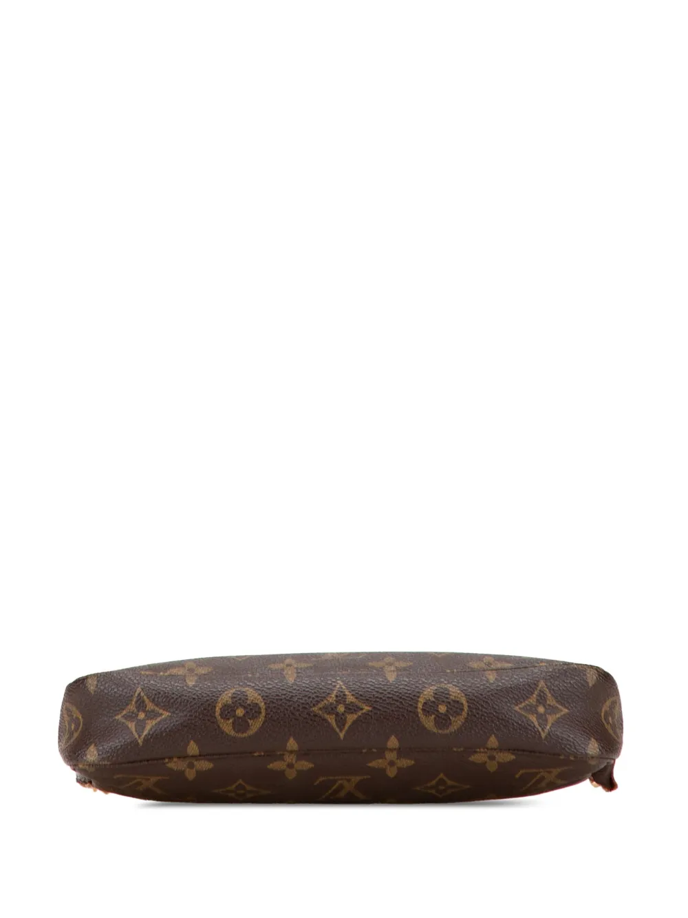 Pre-owned Louis Vuitton 2001 Monogram Pochette Accessoires Shoulder Bag In Brown
