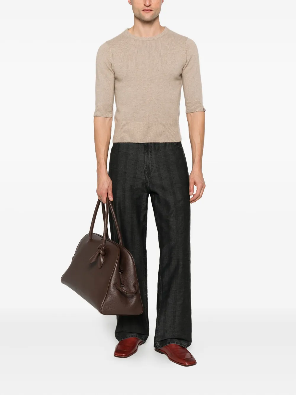 Extreme Cashmere Short-sleeve Well Lamb Knitwear In Neutral