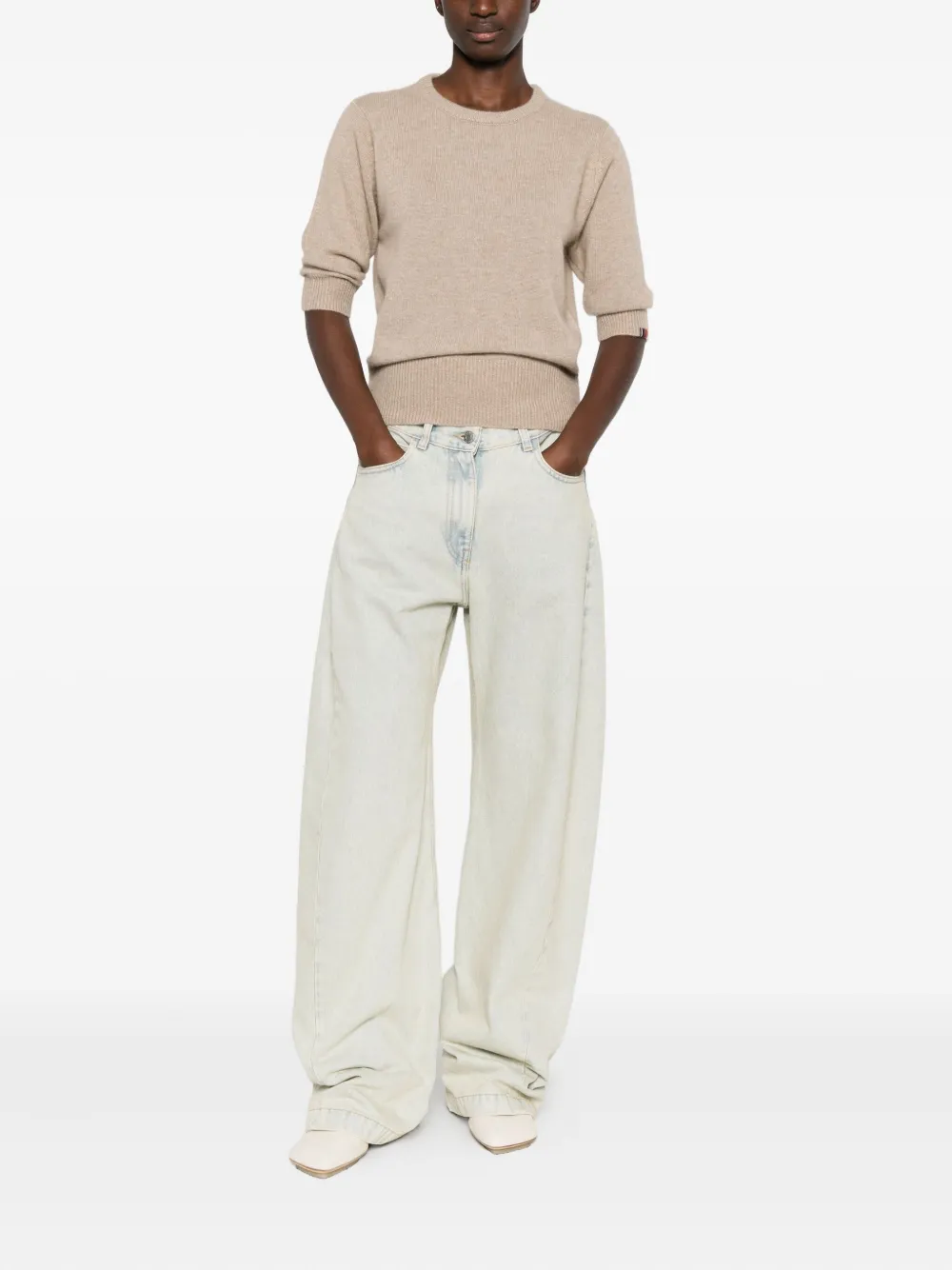 Extreme Cashmere Short-sleeve Well Lamb Knitwear In Neutral