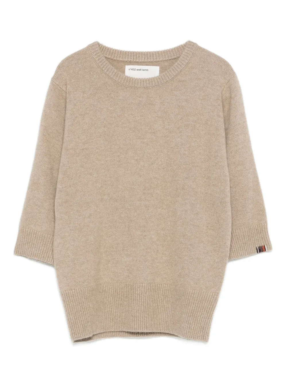 extreme cashmere short-sleeve well lamb knitwear - Marrone