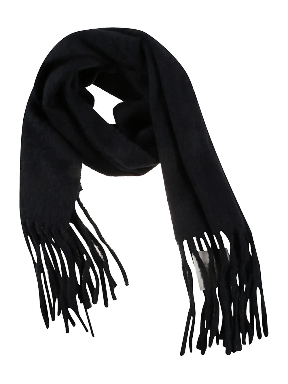 Loulou De Saison Santo Fringed Scarf In Black