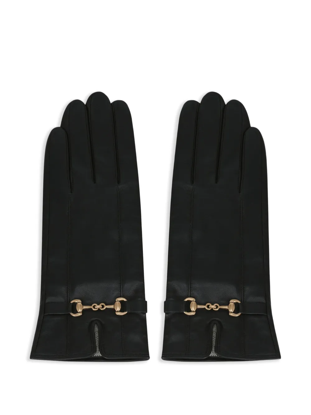 Potamy Horsebit Leather Gloves In Black