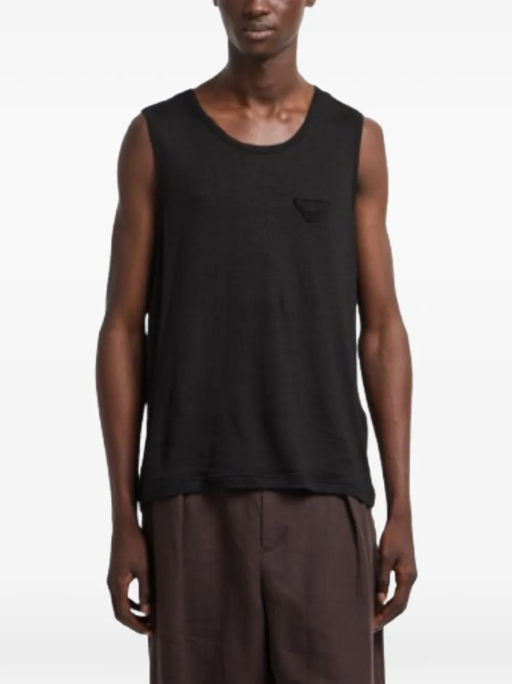 Emporio Armani Canotta con applicazione - Nero