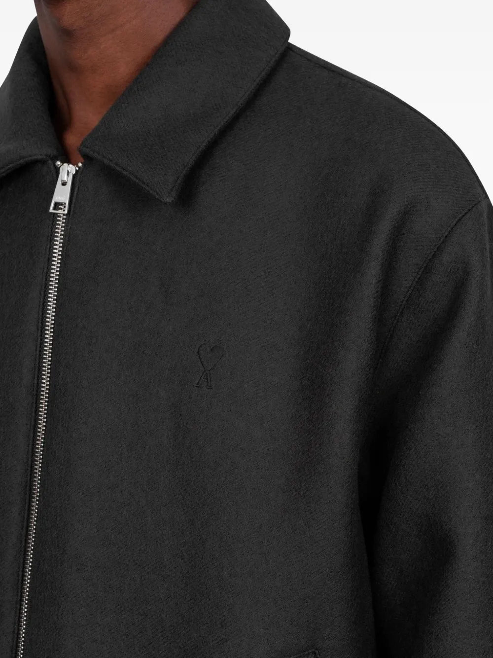 AMI Paris Ami De Coeur bomberjack Zwart